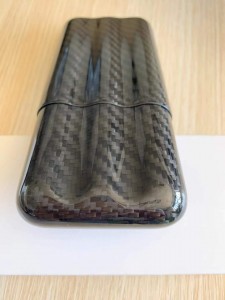 Carbon fiber cigar case logo and color customized