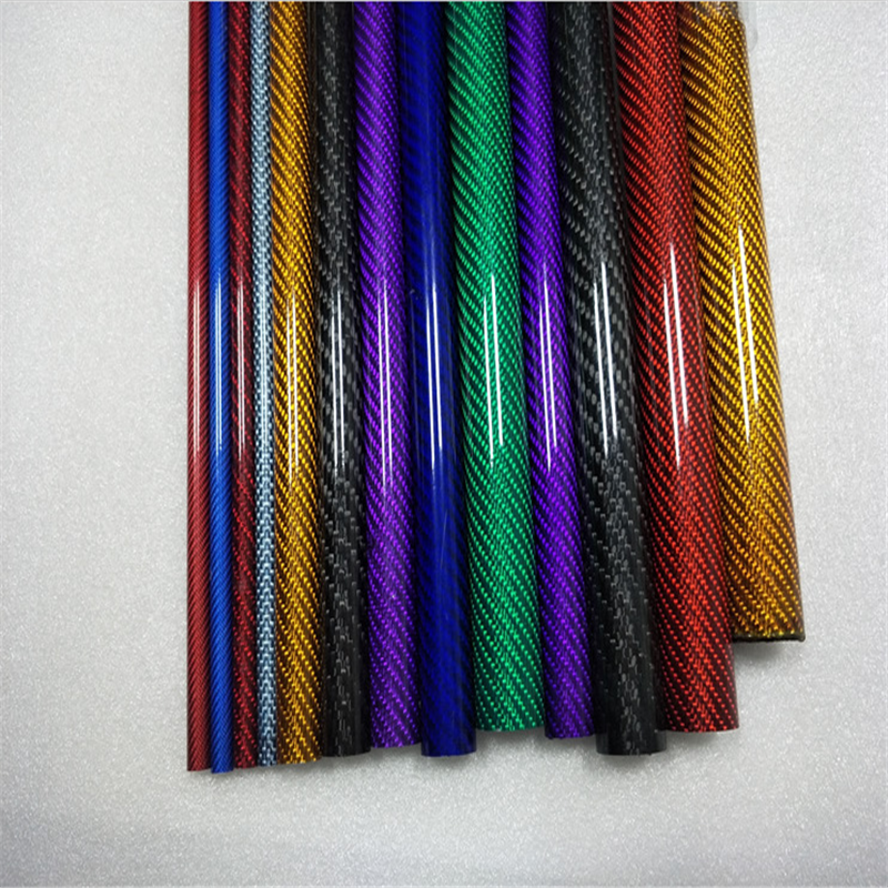 8mm to 30mm  diameter 3K twill Colorful Carbon fiber Tube