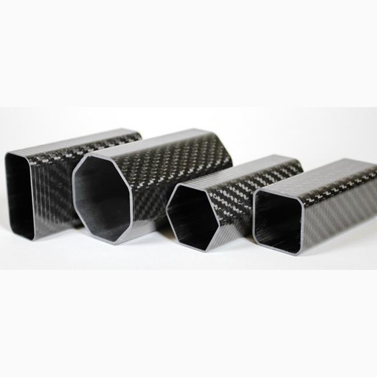 Super light 3k surface mold express  pure carbon fiber  triangular, hexagon, octagon tubes pipes