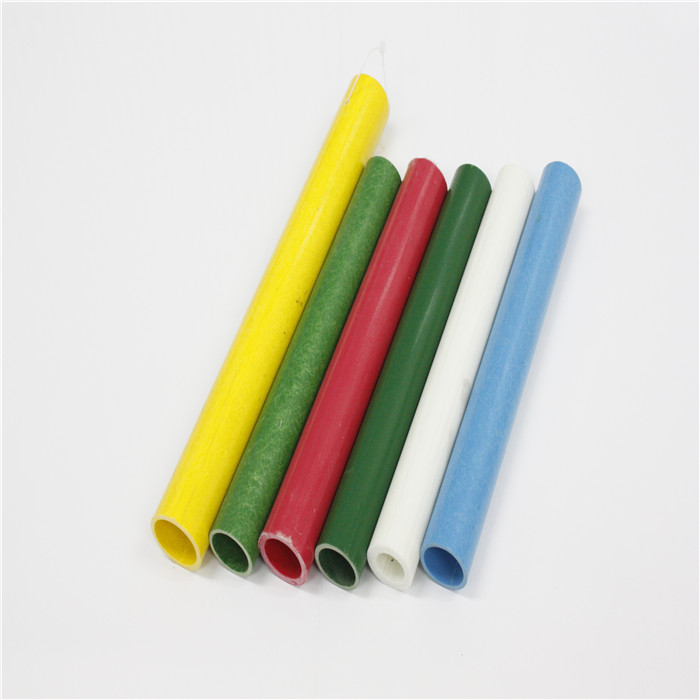Factory production yellow glassfiber tube/ anti-aging fiberglass pipe agriculture