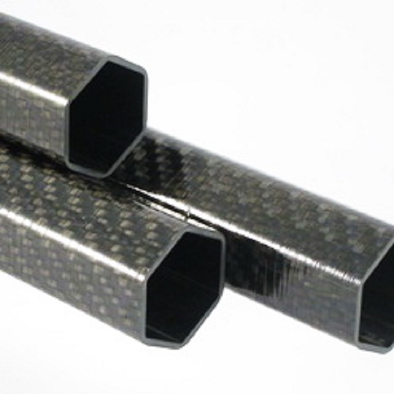 3K Glossy Matt 16mm Hexagonal Carbon Fiber Tube In High Quality