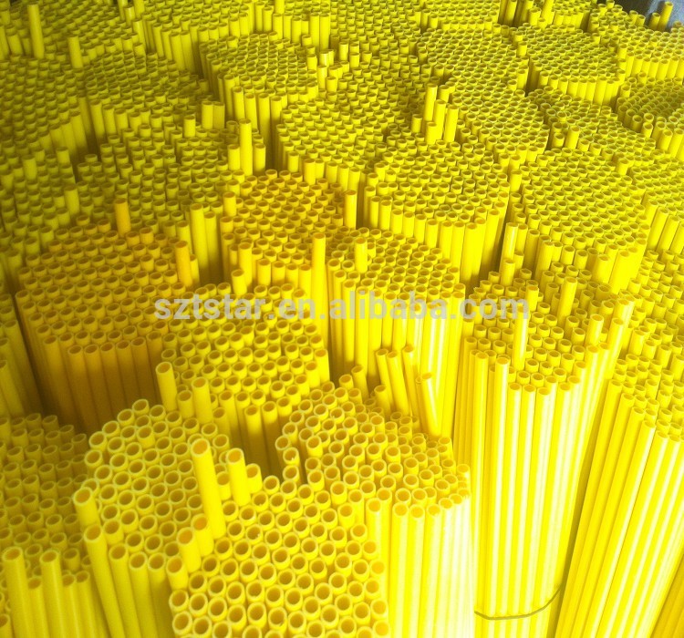 16mm yellow fiberglass round tube/glassfiber round pipe