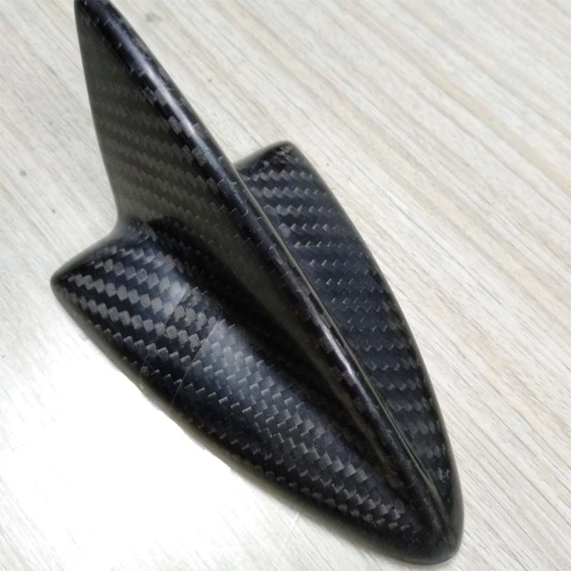 OEM ODM custom pure carbon fibre car antenna cover shark fin, mould pressing