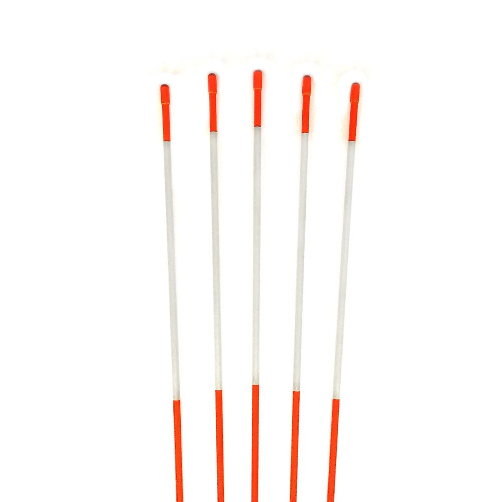 5/16 Inch Fiberglass Snow Stake,High Grade Orange Reflective Driveway Markers With Pointed End