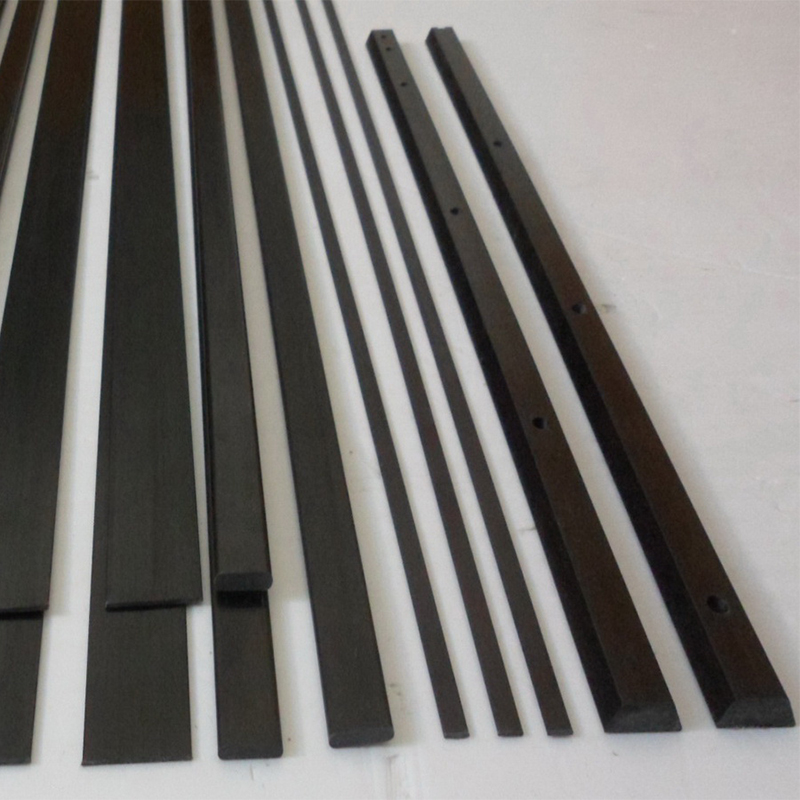 Carbon Flat Rectangular Rod Pultruded Strip 0.8mm 1mm 2mm 3mm