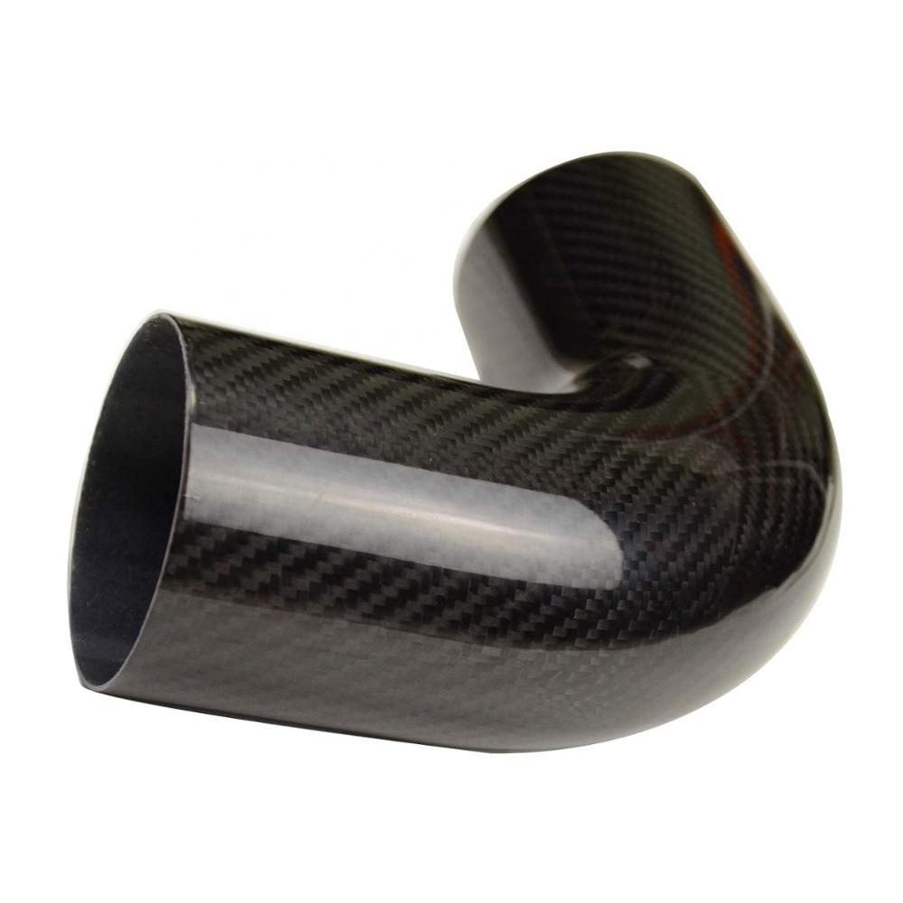 3K Twill Carbon Fiber Bend Tube   exbaust CRFP Pipe