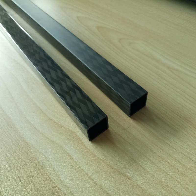 Pull Braided Carbon Fiber Rectangular Tubes